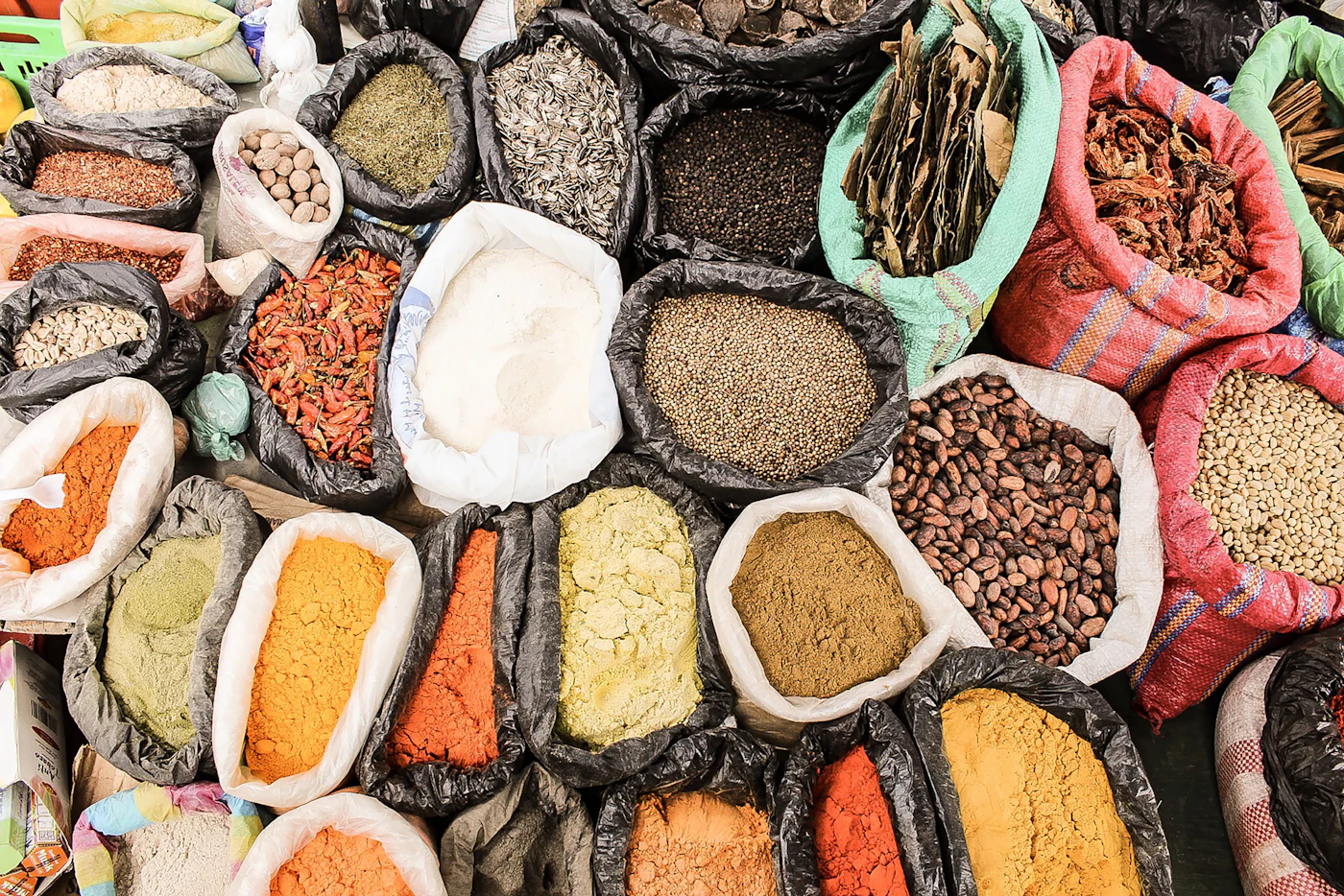 Sacks of spices